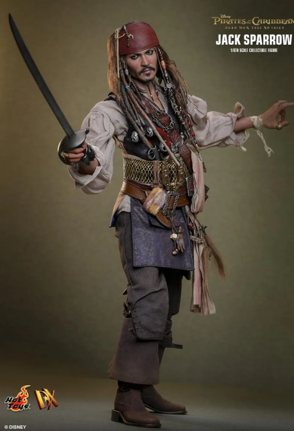Pirates of the Caribbean: Dead Men Tell No Tales - Jack Sparrow 1/6th Scale Hot Toys Action Figure