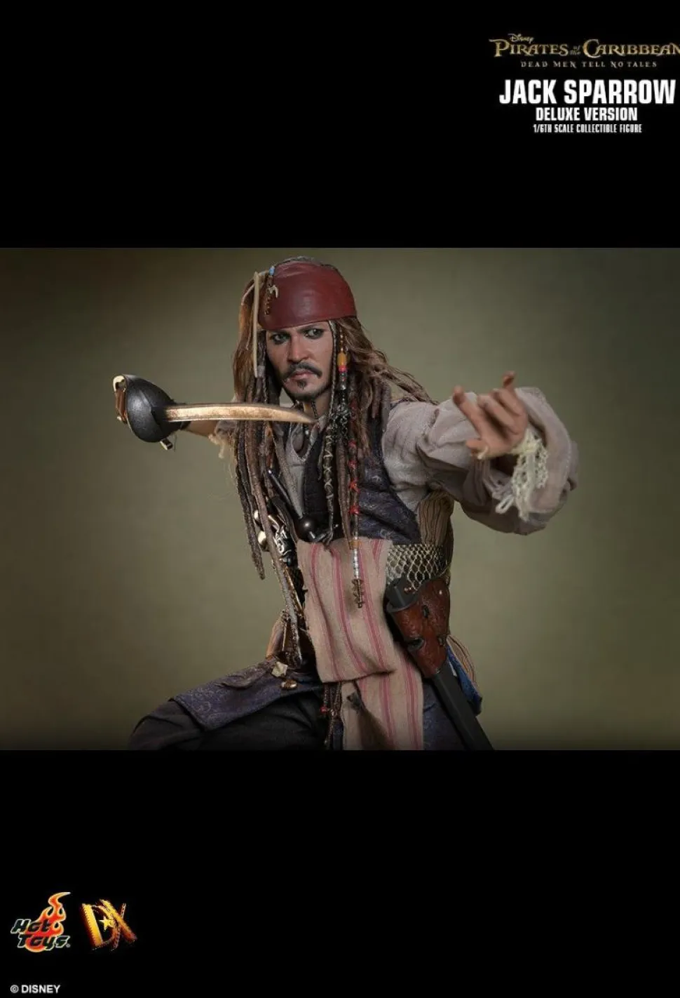 Pirates of the Caribbean: Dead Men Tell No Tales - Jack Sparrow Deluxe 1/6th Scale Hot Toys Action Figure