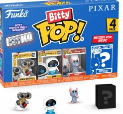 Pixar - WALL-E with Fire Extinguisher, EVE, Remy & Mystery Bitty Pop! Vinyl Figure 4-Pack