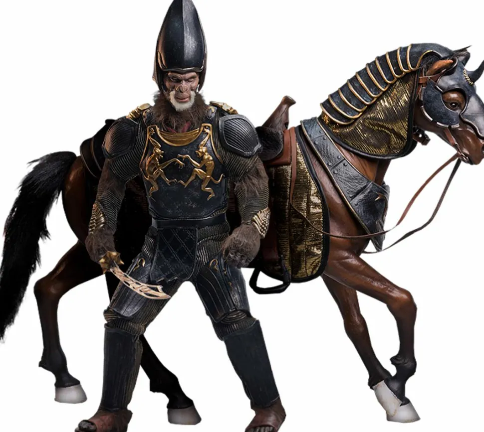 Planet of the Apes (2001) - General Thade & War Horse Deluxe 11” Statue