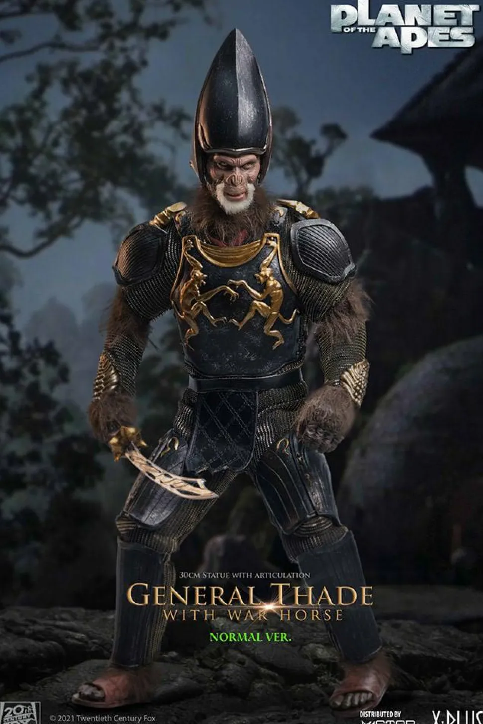 Planet of the Apes (2001) - General Thade & War Horse Deluxe 11” Statue
