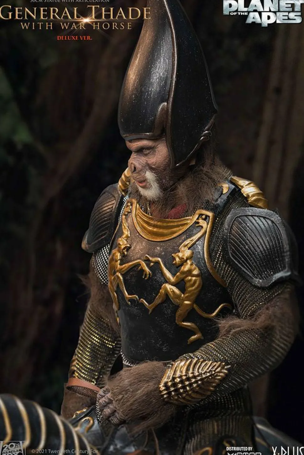 Planet of the Apes (2001) - General Thade & War Horse Deluxe 11” Statue