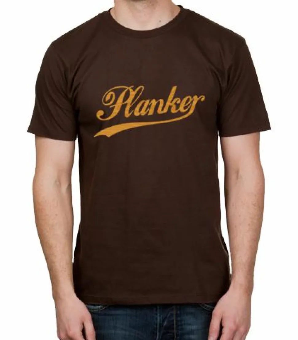 Planking - Planker Male T-Shirt (Chocolate & Woodgrain)