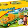 Playmobil - 1, 2, 3 Zoo Vehicle with Rhinoceros (70182)