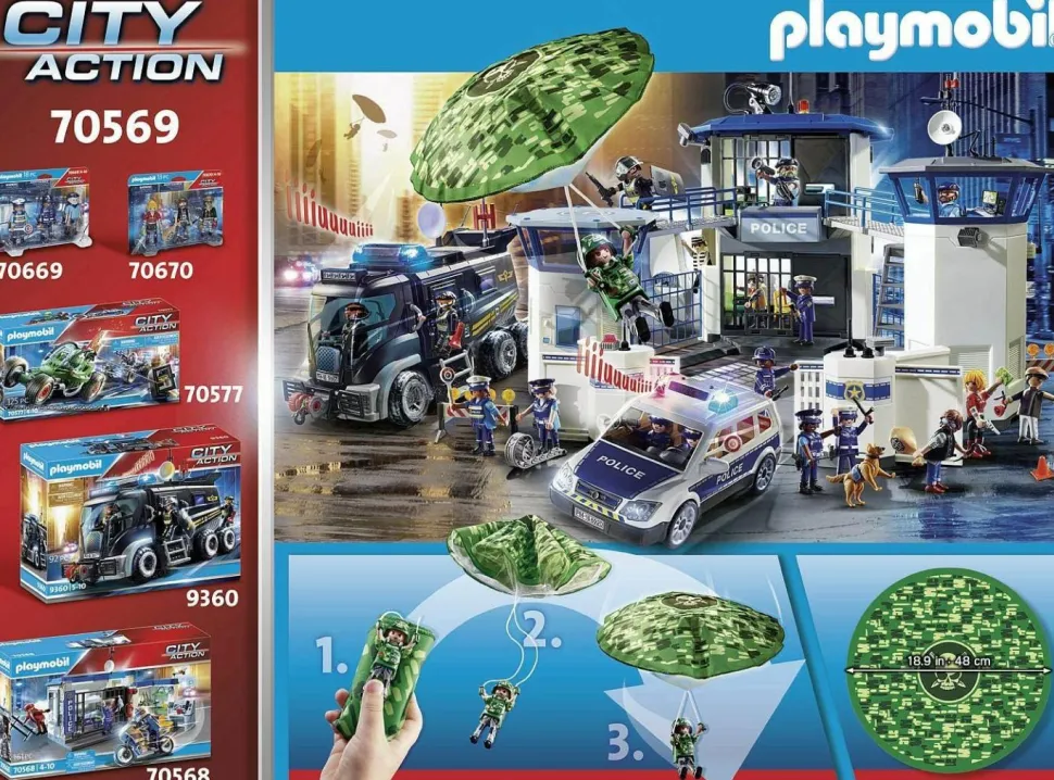 Playmobil: City Action - Police Parachute Search Playset (70569)