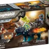 Playmobil: Dino Rise - Triceratops Battle for Legendary Stone Playset (70627)