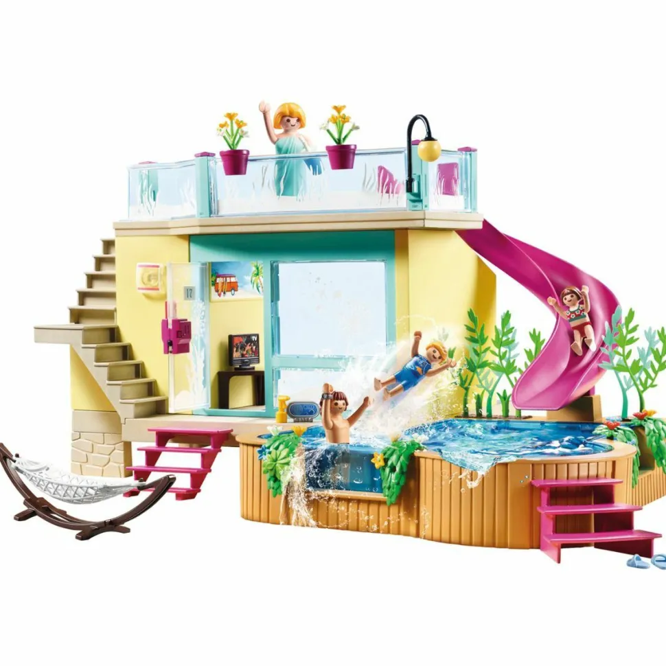 Playmobil: Family Fun - Bungalow with Pool Playset (70435)