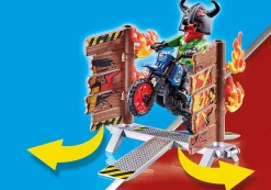 Playmobil: Stunt Show - Motorcross with Fiery Wall (70553)