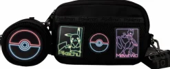 Pokemon - Pikachu & Mewtwo Glow in the Dark 5" Nylon Sling Bag with Coin Purse