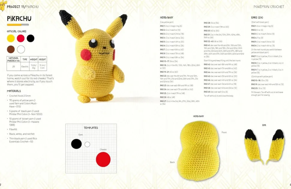 Pokemon - Crochet: Bring Your Favourite Pokemon to Life with 20 Cute Crochet Patterns Paperback Book