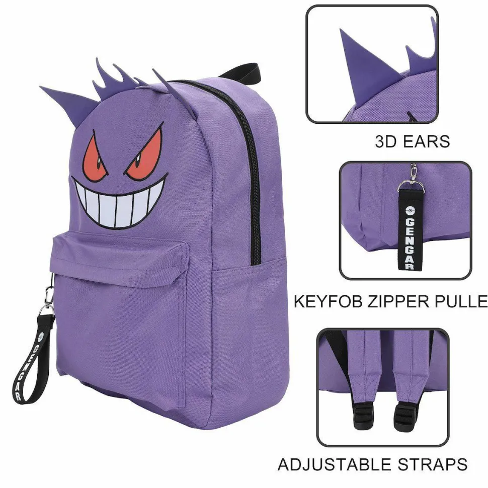 Pokemon - Gengar 3D 16" Laptop Backpack