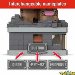 Pokemon - Mini Motion Dugtrio Mega Construx Building Block Construction Set (350 Pieces)