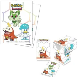 Pokemon - Paldea First Partner ChromaFusion Standard Deck Protector Sleeves & Full View Deck Box Combo Pack