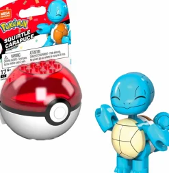 Pokemon - Squirtle 2022 Evergreen Pokeball Mega Construx Construction Set Mini Figure (17 Pieces)