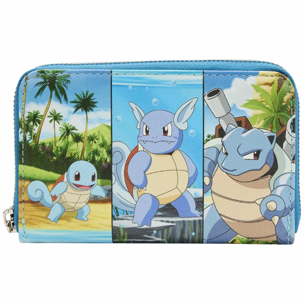 Pokemon - Squirtle Evolutions 4” Faux Leather Zip-Around Wallet