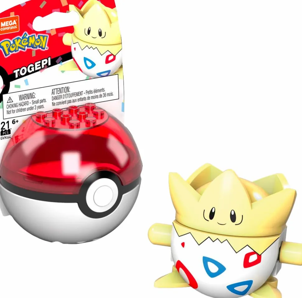 Pokemon - Togepi 2022 Evergreen Pokeball Mega Construx Construction Set Mini Figure (21 Pieces)
