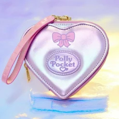 Polly Pocket - Compact Playset 5" Faux Leather Zip-Around Wallet