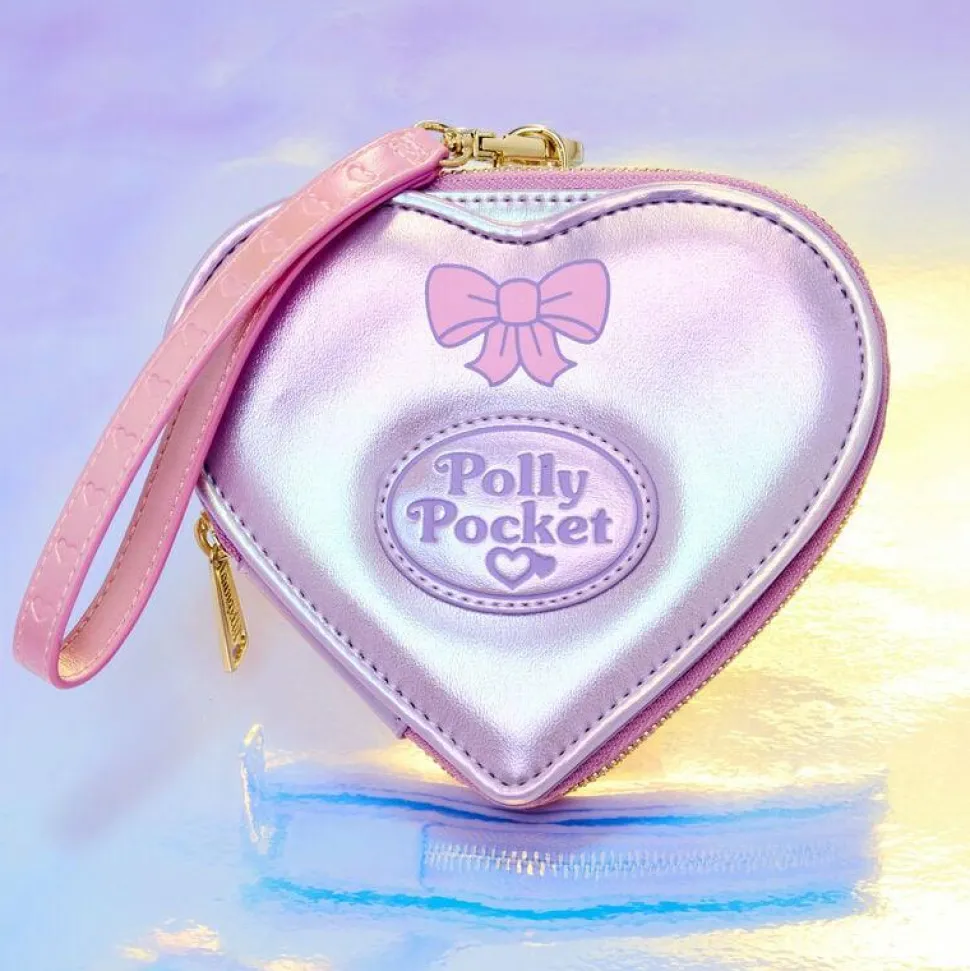 Polly Pocket - Compact Playset 5" Faux Leather Zip-Around Wallet