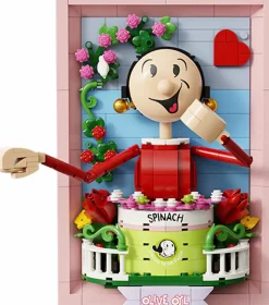 Popeye - Olive Oyl 3D Portrait Building Block Construction Set (348 Pieces)