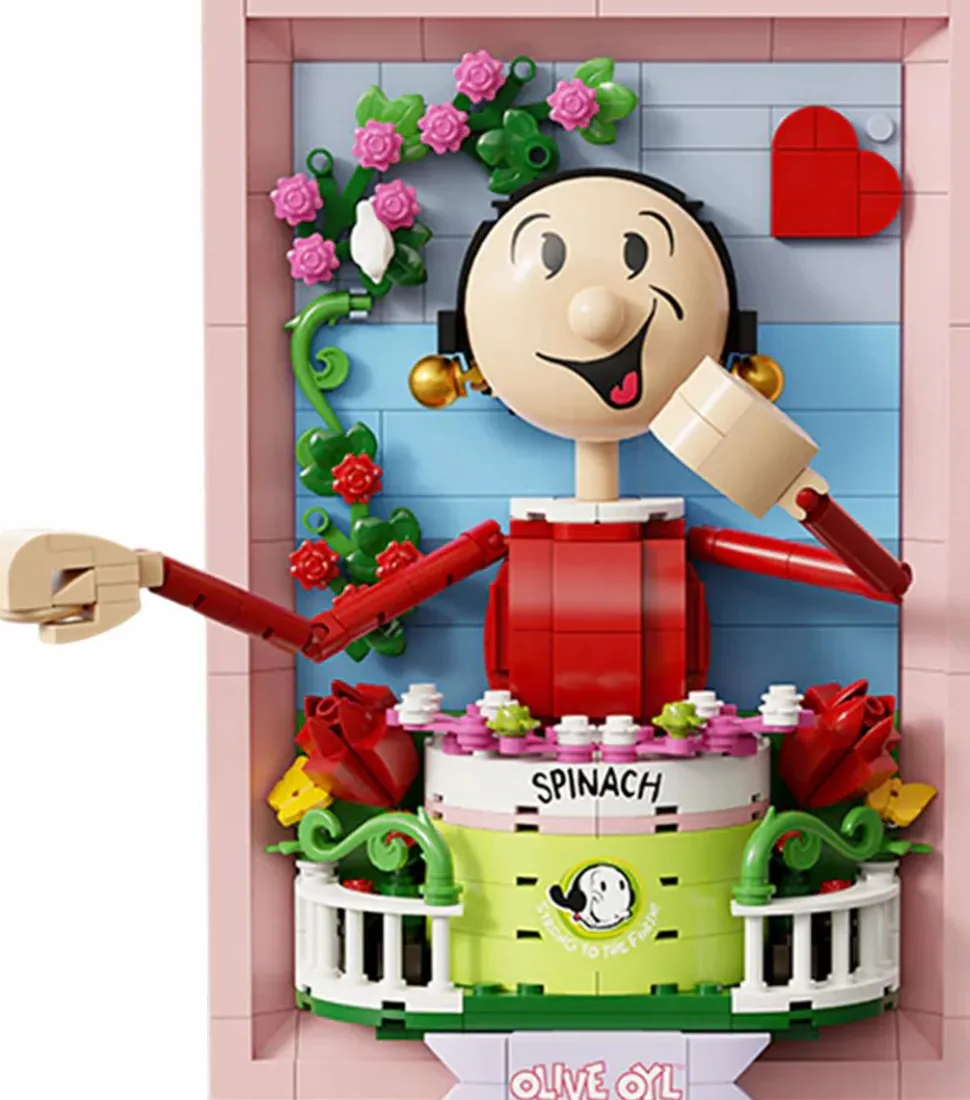 Popeye - Olive Oyl 3D Portrait Building Block Construction Set (348 Pieces)