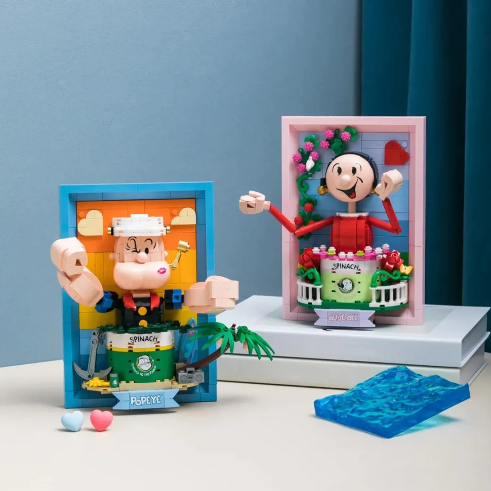 Popeye - Olive Oyl 3D Portrait Building Block Construction Set (348 Pieces)