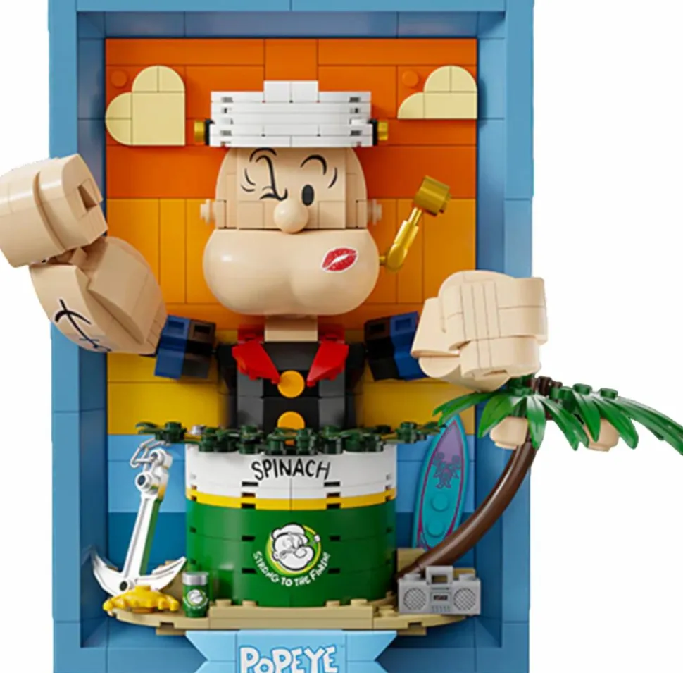 Popeye - Popeye 3D Portrait Building Block Construction Set (416 Pieces)