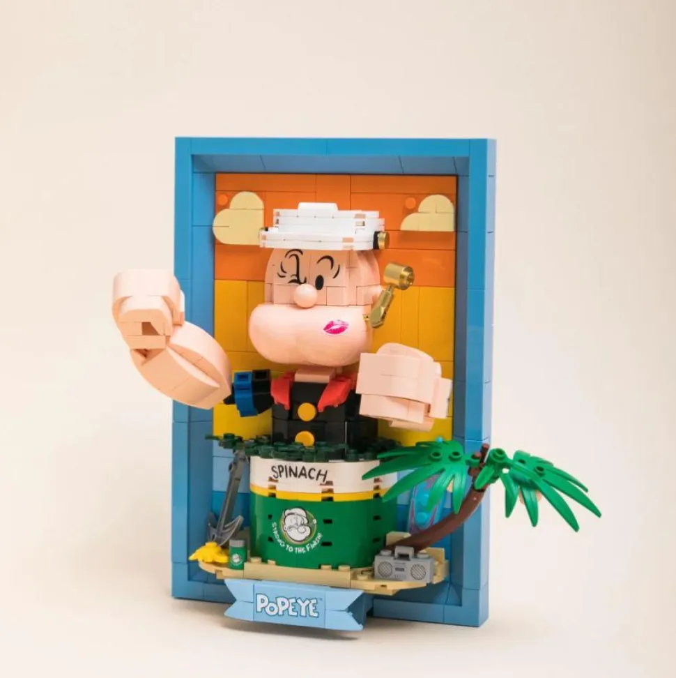 Popeye - Popeye 3D Portrait Building Block Construction Set (416 Pieces)