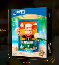 Popeye - Popeye 3D Portrait Building Block Construction Set (416 Pieces)
