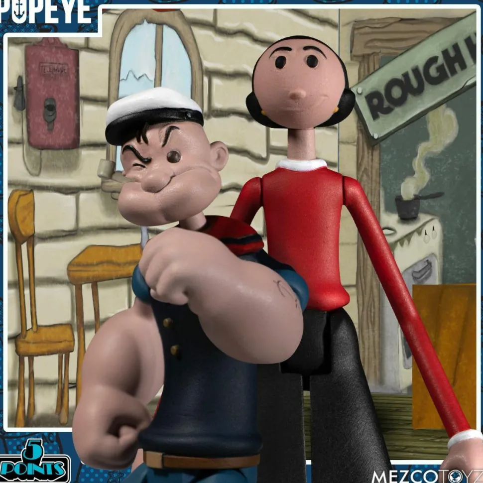 Popeye - Popeye Deluxe 5-Points 3.75” Action Figure 4-Pack