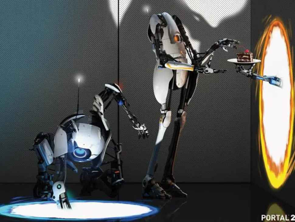 Portal 2 - Atlas and P-Body Poster