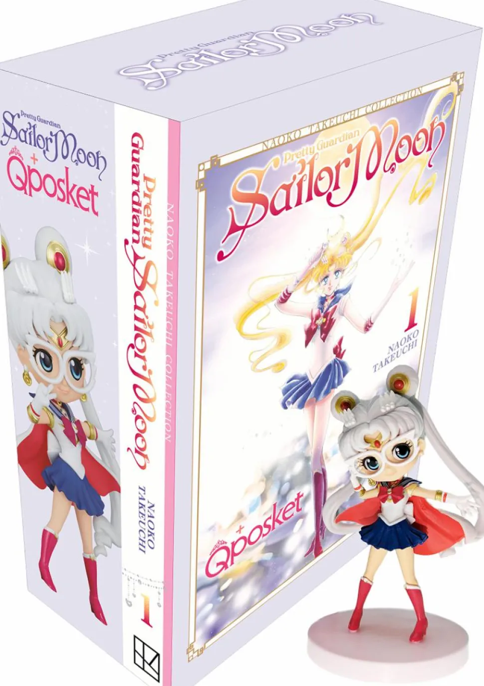 Pretty Guardian Sailor Moon - Volume 01 Manga Paperback Book + Exclusive Q Posket PVC Statue Box Set