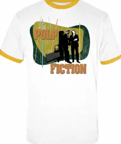 Pulp Fiction - 'Gun Up' White Retro T-Shirt