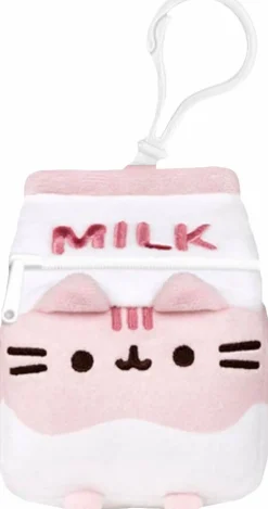 Pusheen - Pusheen Sips Strawberry Milk Tea Bag Charm Plush Purse