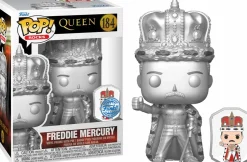 Queen - Freddie Mercury Platinum Metallic Pop! Vinyl Figure with Enamel Pin