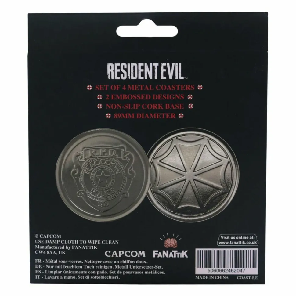 Resident Evil - Embossed Metal Coasters 4-Pack