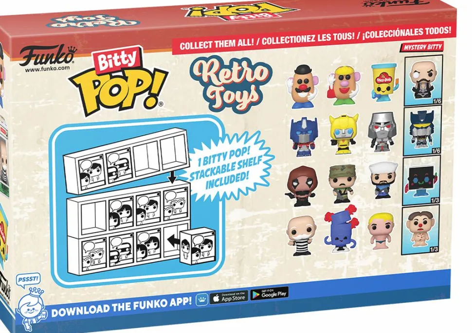 Retro Toys - Zartan, Leatherneck, Shipwreck & Mystery Bitty Pop! Vinyl Figure 4-Pack