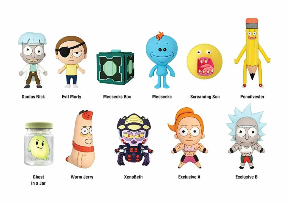 Rick and Morty - Series 2 3D Figural Blind Bag Keychain (Single Unit)