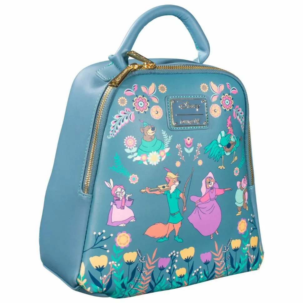 Robin Hood (1973) - Floral Folk 10” Faux Leather Mini Backpack