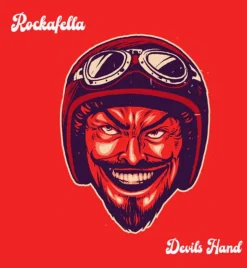 Rockafella - Devils Hand 7" Split Single Vinyl Record (Translucent Red with Black Splatter Vinyl Record)