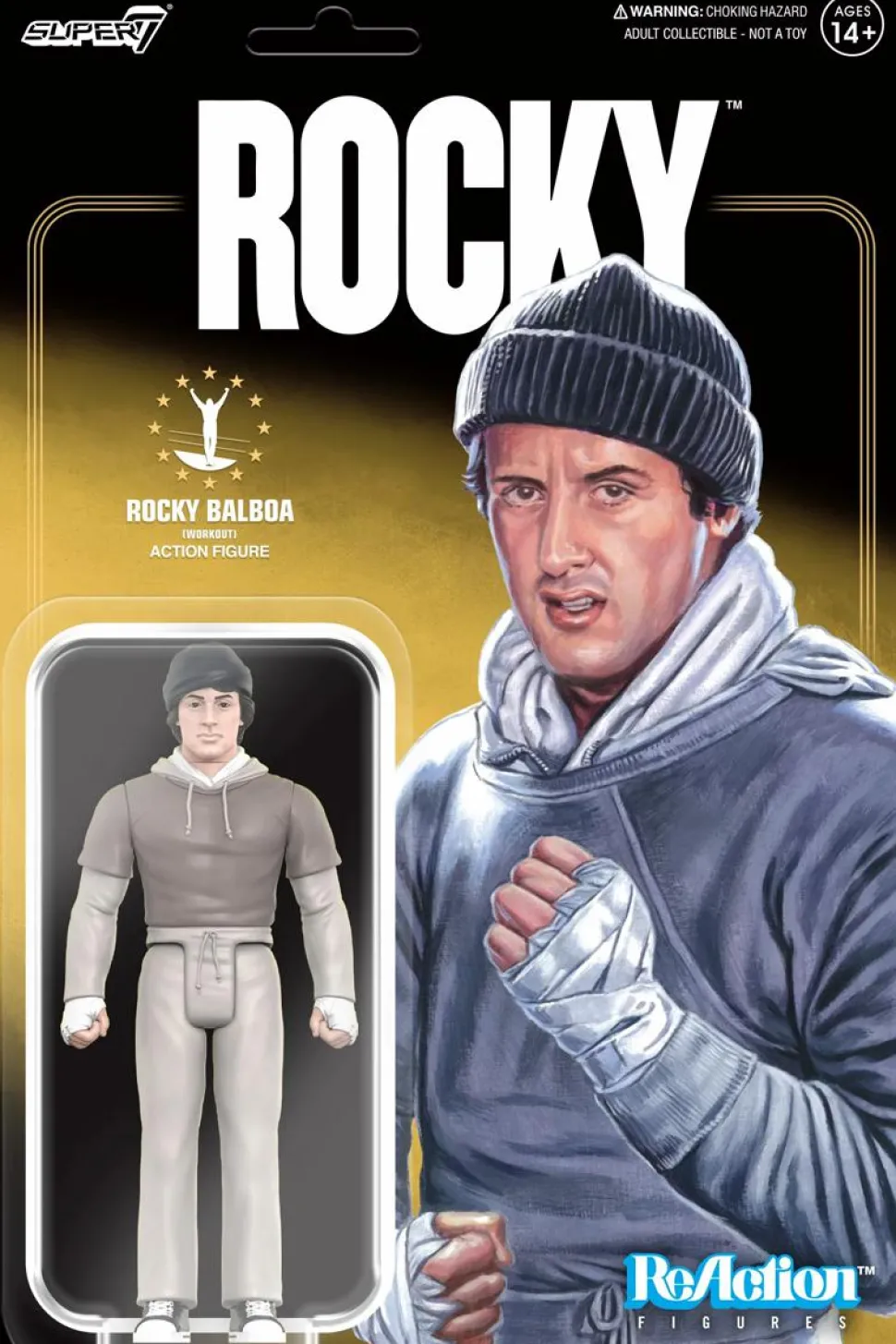 Rocky (1976) - Rocky Balboa (Workout) ReAction 3.75" Action Figure