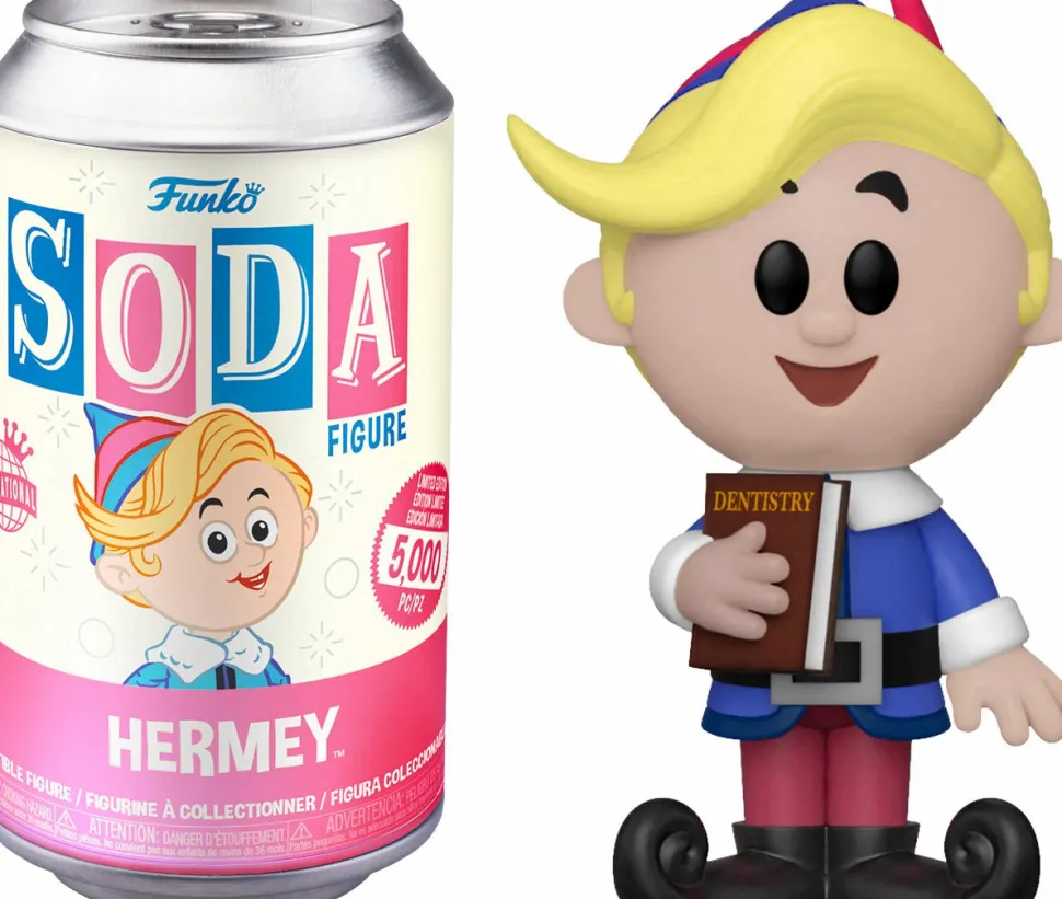 Rudolph the Red Nosed Reindeer - Hermey Vinyl SODA Figure in Collector Can (International Edition)