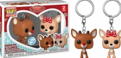 Rudolph the Red-Nosed Reindeer - Rudolph & Clarice Pocket Pop! Keychain 2-Pack