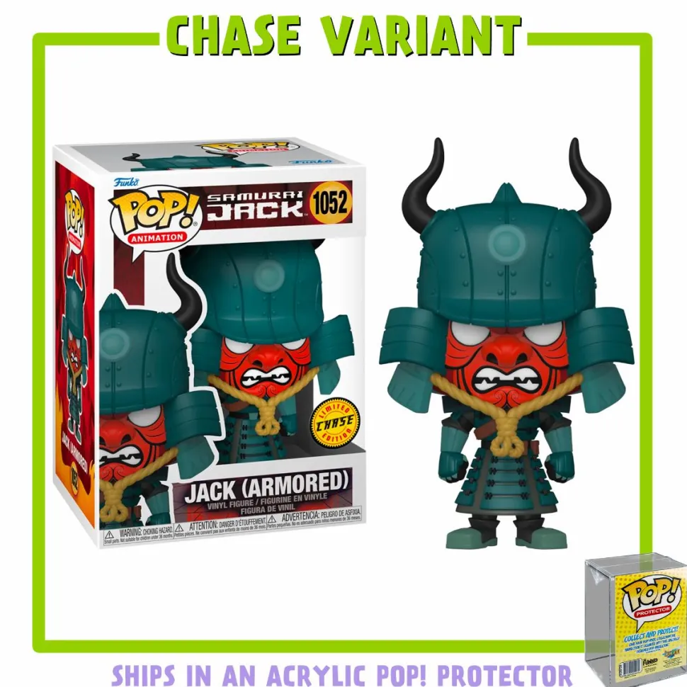 Samurai Jack - Jack Armoured Pop! Vinyl Figure in Acrylic Pop! Protector (Chase Variant)