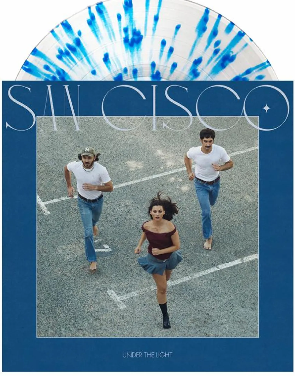 San Cisco - Under the Light LP Vinyl Record (Blue with White Splatter Coloured Vinyl)