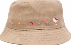 Sanrio - Girl x Sanrio Woodland Wonder Hello Kitty Shroom Fishing Khaki Reversible Bucket Hat (One Size)