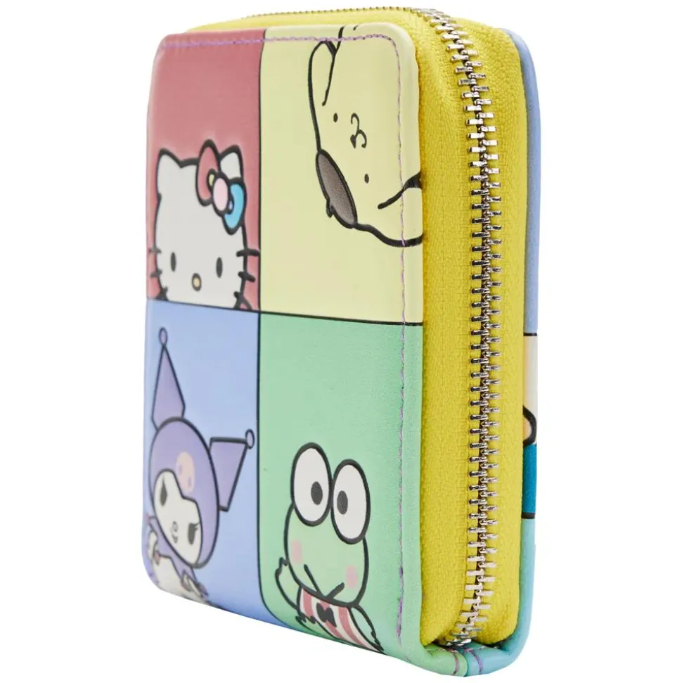 Sanrio - Hello Kitty and Friends Color Block 4” Faux Leather Zip-Around Wallet