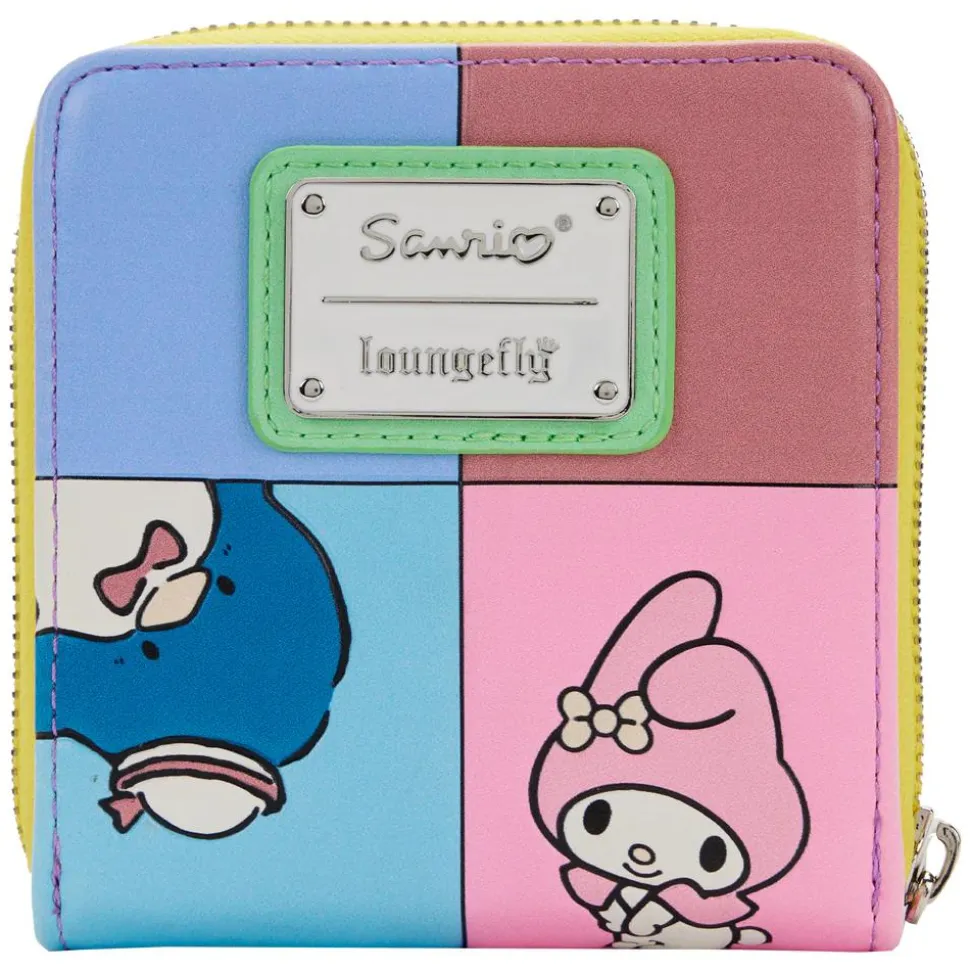 Sanrio - Hello Kitty and Friends Color Block 4” Faux Leather Zip-Around Wallet