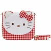 Sanrio - Hello Kitty Gingham Cosplay 8” Faux Leather Crossbody Bag