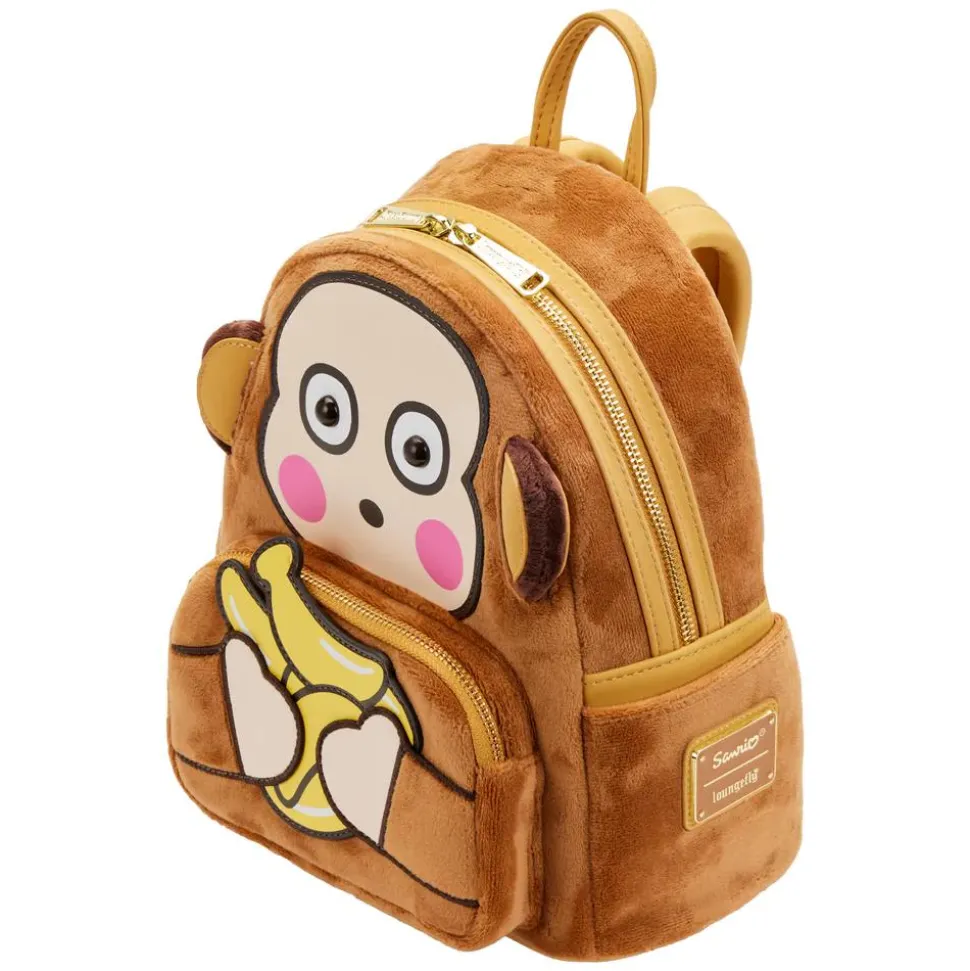 Sanrio - Monkichi Cosplay 10” Faux Leather Mini Backpack