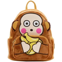 Sanrio - Monkichi Cosplay 10” Faux Leather Mini Backpack